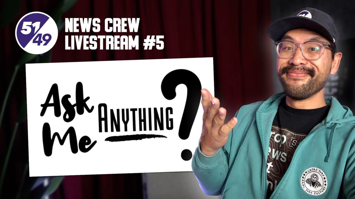 News Crew Livestream #5: AMA Today at 12pm Pacific