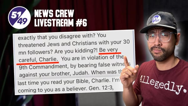 News Crew Livestream #6: Who Threatened Charlie Kirk, Today at 12pm Pacific